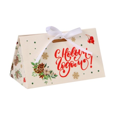 New Year. Bonbonniere, New Year's gift packaging "cones", 10 × 5.5 × 5 cm.-1