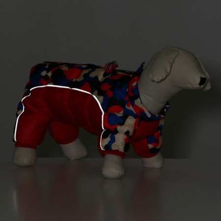 The jumpsuit printed with the lock on the back, size 12 (DS 28, OG 38, Osh 27 cm), red-9