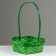 A set of wicker baskets, D19x9/32 cm, d22x9.5/34 cm, d25x10/36 cm, 3pcs, green, bamboo