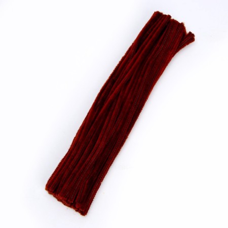 Wire with pile for crafts and decor set of 50 pcs., Size 1 pc. 30 × 0.6 cm, brown color-2