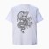 Women's T -shirt "Dragon", white color/Black print, size 52
