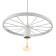 Lamp "Wheel" 1HE27 40W white 30x30x10-110 cm