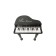 Musical Children's Center-Piano Everflo Maestro, Black Color
