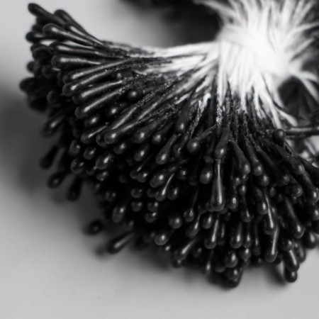 Stamens for flowers "Drops Black Black" D = 1.5 mm set 400 pcs length 6 cm-2
