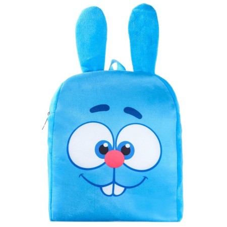 Plush backpack with a pocket, 25.5 x 33 x 11 cm "crumbs", mixes-2