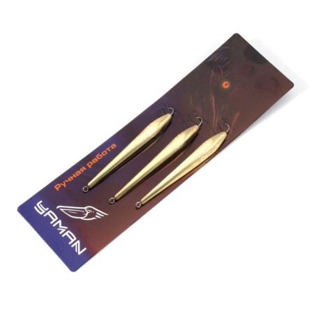 Vertical spin "Yaman" boat large, size 60 mm, 9.5 g, brass color-4