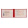 Certificate of 100 x 65 mm, calligrata, foambone cover (chubby), boumvinyl, red color