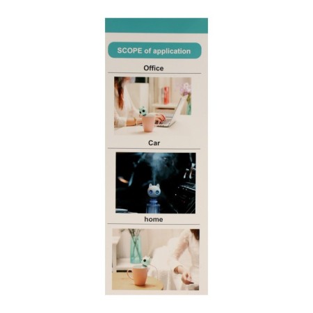 Air humidifier "Cat" HM-22, ultrasonic, submersible, portable, USB, pink-8