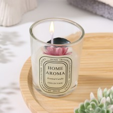 Aromatic candle in a glass 