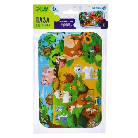 Soft puzzle for babies "on a farm", 6 parts, crumb I-8