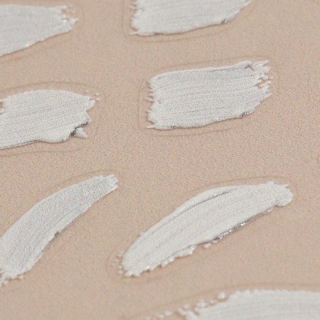 Nail stickers "smears", voluminous, white color-2