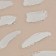 Nail stickers "smears", voluminous, white color