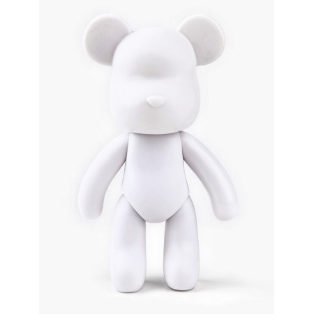 Diamond mosaic on a figure with a full filling “Pearl Bear with rhinestones”, white-2