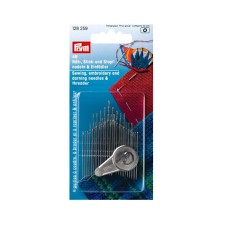 A set of needles for sewing, embroidery and dumplings with a filamenter, 49 pcs. packaged
