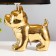 Bernard desktop 1x40W E14 wire-1,6m gold 21x21x30cm