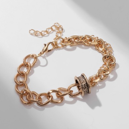 Bracelet Metal “Wheel” chain, color black gold, l = 16 cm-3
