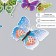 Butterflies cardboard "peas" set 12 pcs h = 4-10 cm on magnet