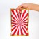 Gift, metallized, "fan" red 17x25 cm, 20 microns 10 pcs set