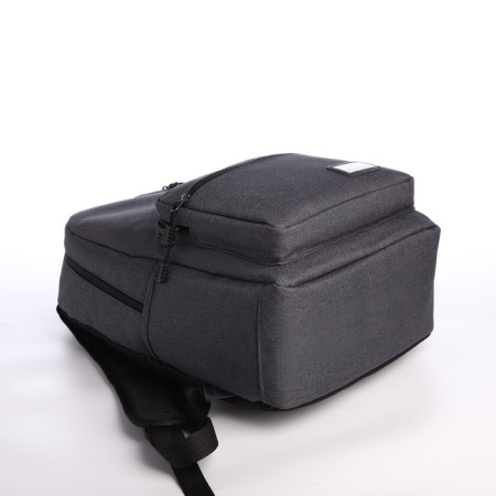 Youth backpack from lightning textiles, 5 pockets, USB, dark gray color-4