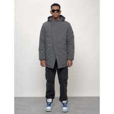 Парка косуха мужская, размер 50, цвет серый