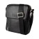 Male bag, lightning department, 2 outer pockets, adjustable belt, black color