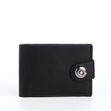 Men's purse on a magnet, a department for cards, coins, black color
