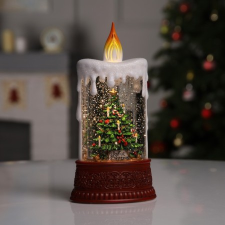 LED figure “Fleet with a Christmas tree” 12.3 × 24 × 8 cm, plastic, AAX3 batteries (not in the kit), USB, glow warm white