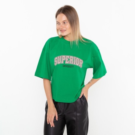 T -shirt female, green color, size 46-1