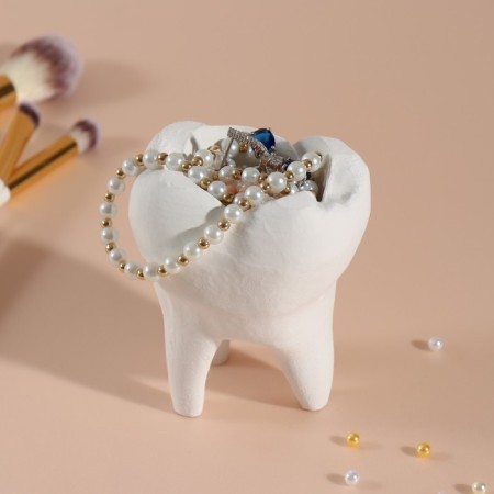 Interior subject "tooth" height 9.5, 7.5*6.5 cm white-5