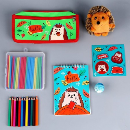 Gift set with a soft toy "Hedgehog", 7 items-3