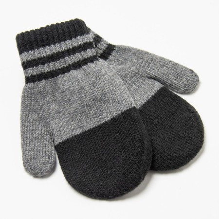 Baby mittens, gray color, size 18-1