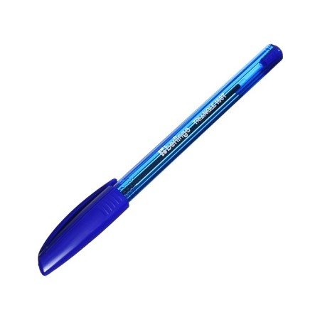 Ballic handle 0.7 mm, Triangle 100t, blue ink, three -sided, needle rod-3