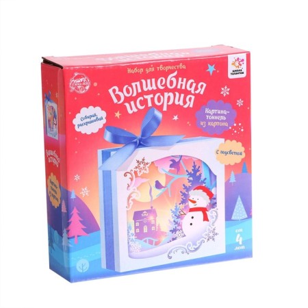 Set for creativity 3D picture - nightlight "Snowman"-2