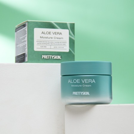 Moisturizing face cream with aloe vera for normal and prone to dry skin "Prettyskin", 60 ml