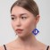 Earrings Assorted "Illusion", blue color in gold