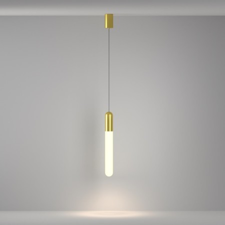 Suspended Technical P101PL-L500-12W3K-BS, LED, 12 W, 60x60x500 mm, 850 lm, 3000K, brass