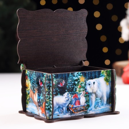 Casket "Santa Claus", medium, 14x11x7cm-2