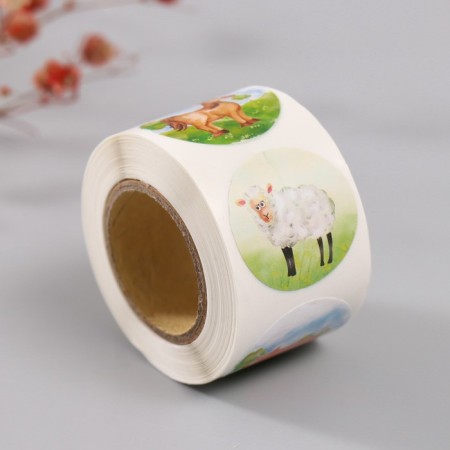 Stick Paper "Animals in the village" d = 2.5 cm 252 pcs in the roll-5