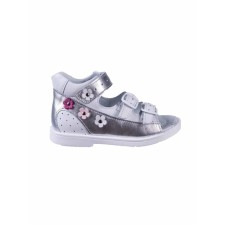 Baby sandals, size 19, silver color