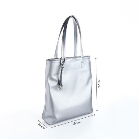Women's bag with lightning, silver color-2