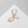 Brooch "Stetoscope", white color in gold