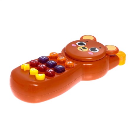 Musical phone "Favorite animals", sound, light, brown color-2
