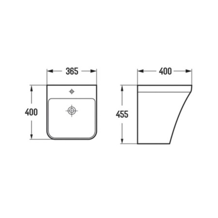 Comforty 500p shell, rectangular, suspended, white color-5