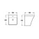 Comforty 500p shell, rectangular, suspended, white color