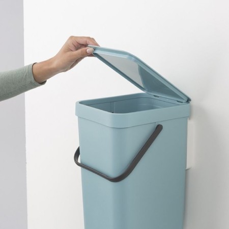 Garbage bucket Brabantia Sort & Go, built -in, mint color, 12 l-8