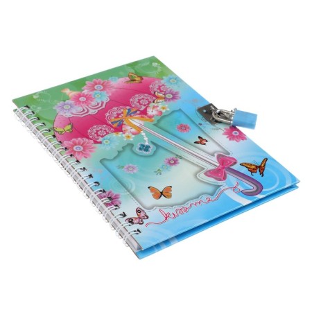 Notebook Gift Book on the lock, A6+, 50 sheets, line, "Umbrella", mix-2