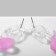 Earrings Plastic "Dog" from a balloon, color pink-blue