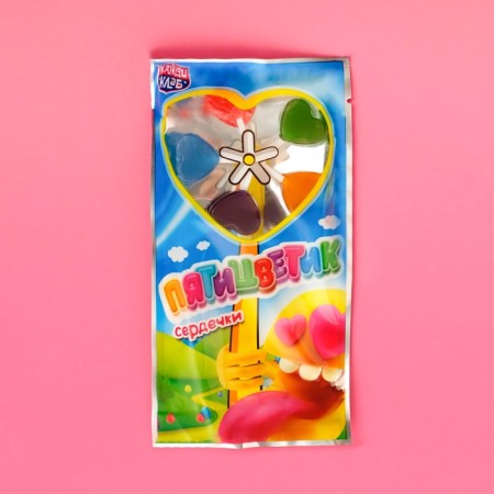 Caramel on the stick "Five -color. Hearts ", 12 g-4