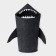 Funny “shark” storage basket, 31 × 26 × 75 cm, dark gray color