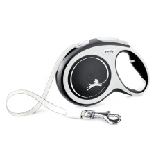 Roulette Flexi New Line Comfort L (up to 50 kg) tape, 8 m gray/black